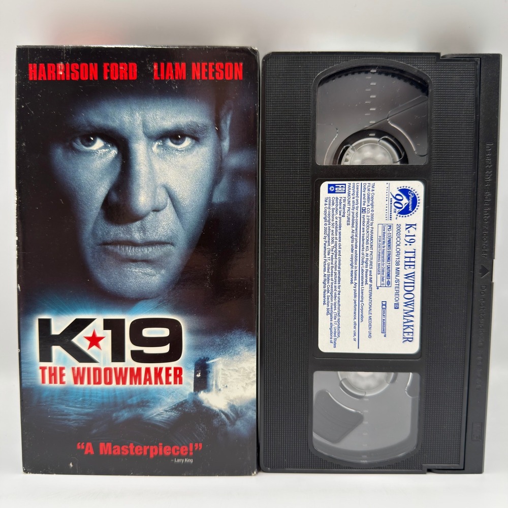 K-19 The Widowmaker VHS Harrison Ford Liam Neeson 2002 Paramount Movie Thriller